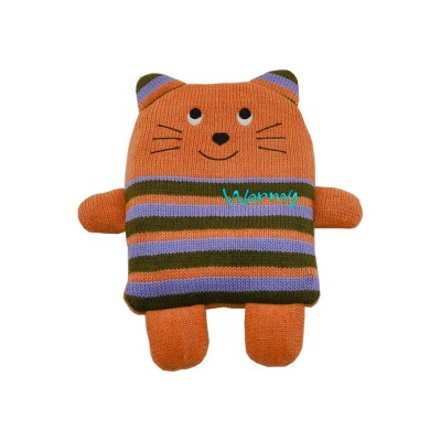 Orange cat printing microwave knitted wheat pack / heat pack